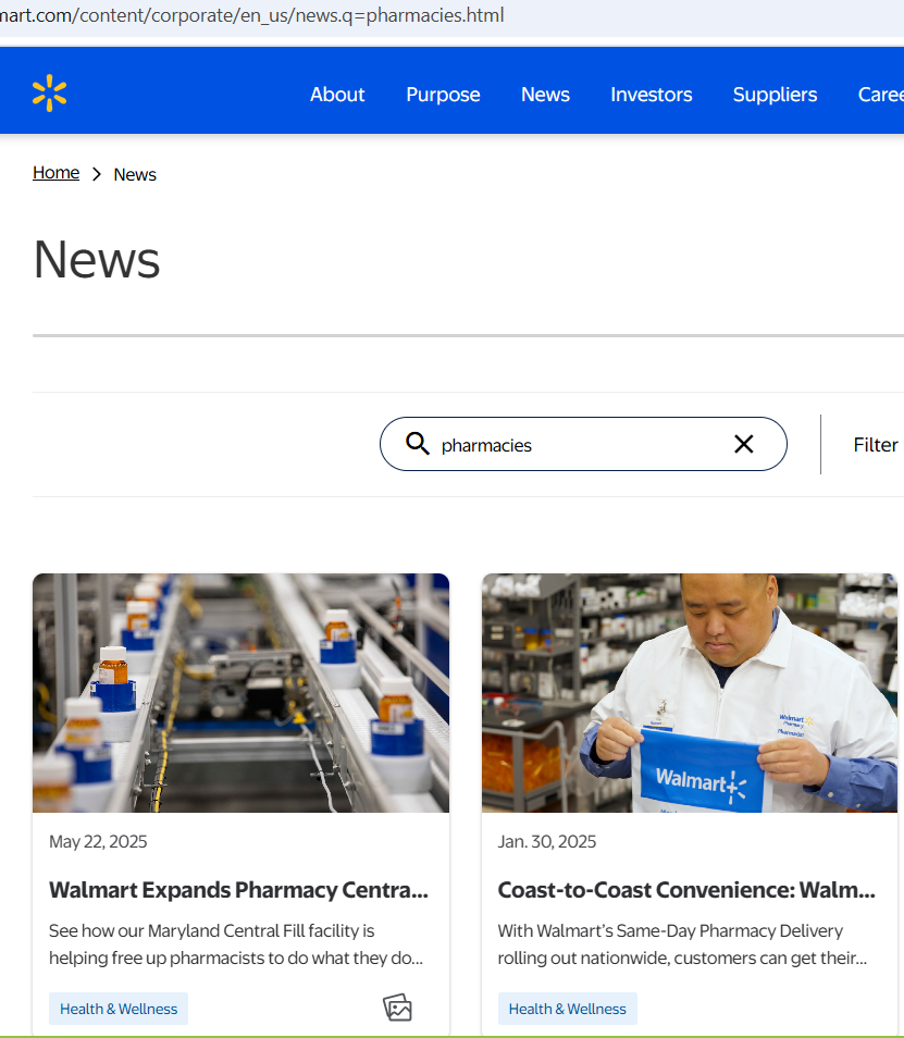 Walmart search